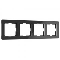  Werkel Рамка на 4 поста Acrylic (черный) W0042708