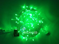 Гирлянда Rich LED 10 м, 220В, ЗЕЛЕНЫЙ, прозрачный провод