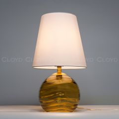 Настольная лампа Cloyd REBA T1 / выс. 45 см - латунь - коричнев. стекло (арт.30121)