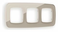 Рамка на 3 поста Ambrella Volt Radian Стекло натуральное OF350603