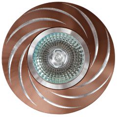 Точечный светильник De Fran FT 9958 SLCO "Круг с алмазной нарезкой" серебро + кофейный MR16 1 x 50 вт