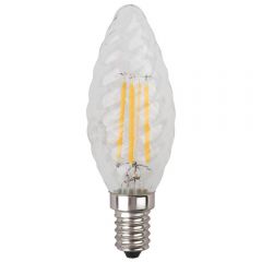 Лампа светодиодная филаментная Эра E14 5W 2700K прозрачная F-LED BTW-5W-827-E14
