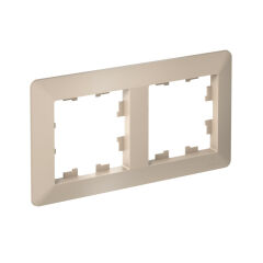  Systeme Electric ATLASDESIGN AIR 2-постовая РАМКА, ПЕСОЧНЫЙ/дымчатый белый