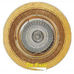 Точечный светильник De Fran FT 839 "Поворотный в центре" золото MR16 1 x 50 вт