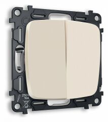 Выключатель проходной двухклавишный без рамки Ambrella Volt Quant MO323020