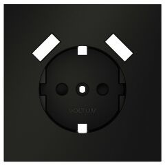 Накладка для розетки с заземлением и со шторками и 2хUSB type A Voltum S70 VLS000908