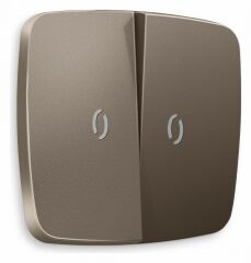 Клавиши для выключателя двухклавишного c подсветкой Ambrella Volt Quant OP6340