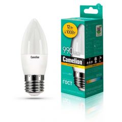 Лампа светодиодная Camelion E27 12W 3000K LED12-C35/830/E27 13688
