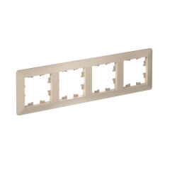  Systeme Electric ATLASDESIGN AIR 4-постовая РАМКА, ПЕСОЧНЫЙ/дымчатый белый