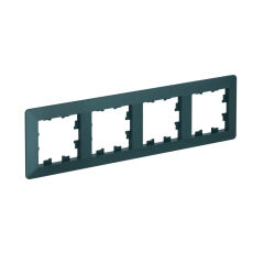  Systeme Electric ATLASDESIGN AIR 4-постовая РАМКА, ИЗУМРУД/дымчатый черный