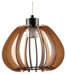 Подвесной светильник Imex MD.9012 MD.9012-1-P-BK+WOOD