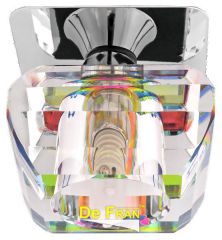 Точечный светильник De Fran FT 9261 r "Многогранник" хром + "радуга" G9 1 x 40 вт