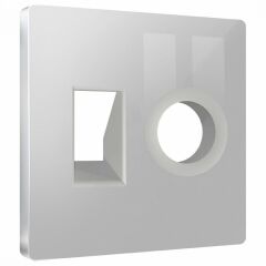 Накладка для ТВ-розетки и RJ-11 или RJ-45 Ambrella Volt ALFA AP4125