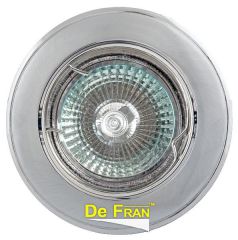 Точечный светильник De Fran FT 128 SCH "Поворотный в центре" сатин-хром + хром MR16 1 x 50 вт