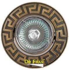 Точечный светильник De Fran FT 116A GAB "Поворотный в центре" зеленое античное золото MR16 1 x 50 вт