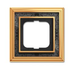 Рамка 1-постовая ABB Dynasty латунь полированная/черная роспись 2CKA001754A4575