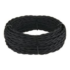  Werkel Ретро кабель витой 2х2,5 (черный) 50 м W6452608