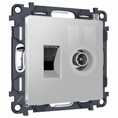 ТВ-розетка и розетка Ethernet RJ-45 без рамки Ambrella Volt ALFA MA412510