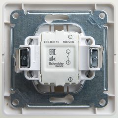  Schneider Electric GLOSSA 1-клавишный ВЫКЛЮЧАТЕЛЬ, сх.1, 10АХ, в сборе, ПЕРЛАМУТР