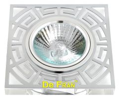 Точечный светильник De Fran FT 864 CH "Квадрат" хром + белый MR16 1 x 50 вт