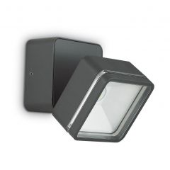 Уличный настенный светодиодный светильник Ideal Lux Omega Square AP1 Antracite