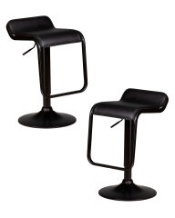 Набор 2 шт Стул барный Dobrin CRACK BLACK, черный