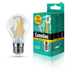 Лампа светодиодная Camelion E27 20W 3000K LED20-A60-FL/830/E27 13718