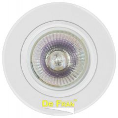 Точечный светильник De Fran FT 9947 "Круг с алмазной нарезкой" хром + белый MR16 1 x 50 вт