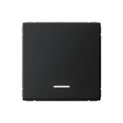  Systeme Electric ARTGALLERY 1-клавишный ВЫКЛЮЧАТЕЛЬ КНОПОЧНЫЙ с подсв., 10А, механизм, КАРБОН