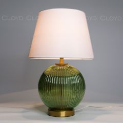 Настольная лампа Cloyd ZUCCHINI T1 / выс. 54 см - латунь - зелен. стекло (арт.30116)