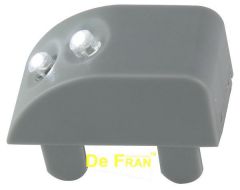 Светильник De Fran DLED-08 LED Подсветка светодиодная, клипса для петли, с сенсором, свет белый (3*1.5В LR44 в компл.) пластик 2*LED