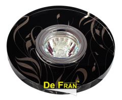 Точечный светильник De Fran FT 792 "Роспись Круг" хром / черный + серебро MR16 1 x 50 вт
