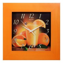  Салют Настенные часы (34.8x4.5x34.8 см) ДС-4АА2.1-102 Апельсиновый сок