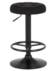 Табурет барный Dobrin LM-5008 BRUNO BLACK, черный велюр (MJ9-101)
