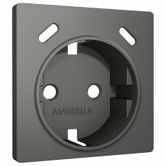 Накладка для розетки с заземлением и со шторками и 2хUSB type С Ambrella Volt ALFA AP6605