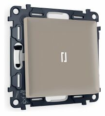 Выключатель проходной одноклавишный с подсветкой Ambrella Volt Quant MA362035