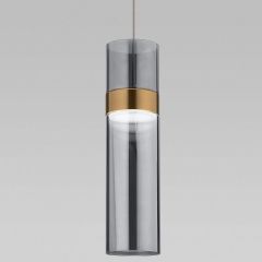 Подвесной светильник Eurosvet Lumen 50244/1 LED латунь/дымчатый