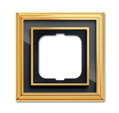 Рамка 1-постовая ABB Dynasty латунь полированная/черное стекло 2CKA001754A4565
