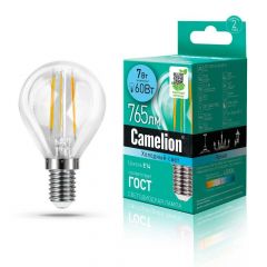 Лампа светодиодная Camelion E14 7W 4500K LED7-G45-FL/845/E14 13458