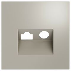 Накладка для ТВ-розетки и RJ-11 или RJ-45 Voltum S70 VLS002703
