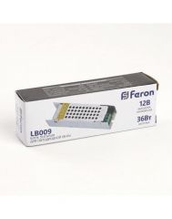 Блок питания для светодиодной ленты Feron LB009 12V 36W IP20 3A 48007