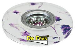 Точечный светильник De Fran FT 794 хром / белый + цветы MR16 1 x 50 вт