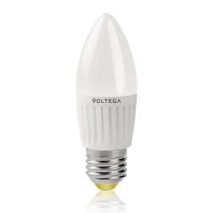  Voltega Лампа светодиодная E27 6.5W 4000К свеча матовая VG1-C2E27cold6W 4689