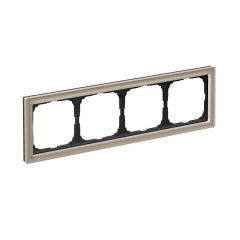  Systeme Electric ARTGALLERY PURE 4-постовая РАМКА, ОРГАНИЧЕСКОЕ СТЕКЛО ШАМПАНЬ