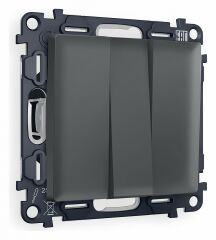 Выключатель трехклавишный без рамки Ambrella Volt Quant MA905010