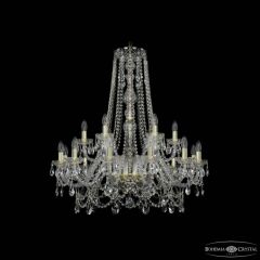 Подвесная люстра Bohemia Ivele Crystal 1411 1411/12+6/300/h-94 G