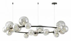 Подвесная люстра Lumina Deco MERIDO LDP 7033-24 BK+GY