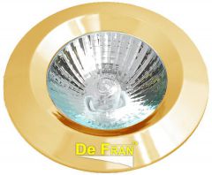 Точечный светильник De Fran FT 202 G неповоротный круглый золото MR16 1 x 50 вт
