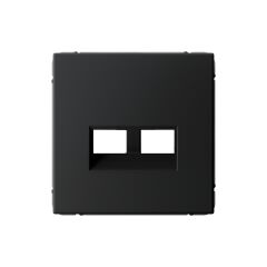  Systeme Electric ARTGALLERY НАКЛАДКА ДВОЙНАЯ для информационных функций типа Keystone, КАРБОН