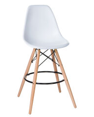 Стул барный Dobrin LMZL-PP638G DSW BAR, ножки светлый бук, цвет сиденья белый (W-02)